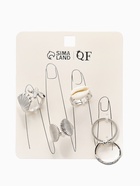 Набор колец 5 шт "Новый стиль" море, размер МИКС, цвет белый в серебре - Фото 5