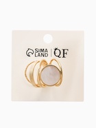 Набор колец «Новый стиль. Линии», 3 шт. размер МИКС, белый в золоте - фото 68180513