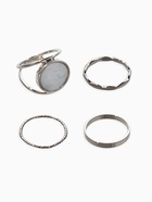 Набор колец «Новый стиль. Линии», 3 шт. размер МИКС, белый в серебре - фото 68180516