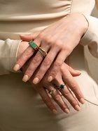 Набор колец «Новый стиль. Малахит», 5 шт. размер МИКС, цвет изумрудный в золоте - Фото 9