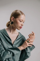 Набор колец «Новый стиль. Малахит», 5 шт. размер МИКС, цвет изумрудный в золоте - Фото 8