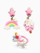 Набор детских украшений «Выбражулька. Единорог», сладости, 3 предмета: клипсы, кольцо, бусы - фото 68180571