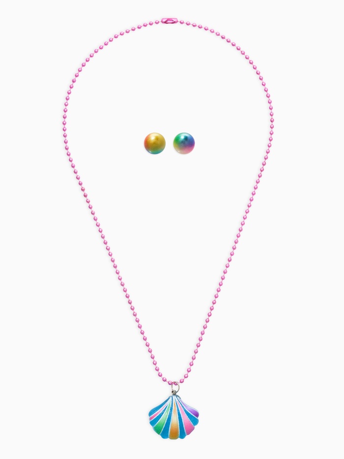 Набор детских украшений «Выбражулька. Ракушка», 2 предмета: кулон, пусеты, разноцветный