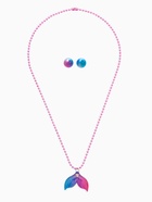 Набор детских украшений «Выбражулька. Хвост русалки», 2 предмета: кулон, пусеты, разноцветный - фото 68180590