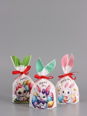 Пакет полиэтиленовый подарочный с ушками 