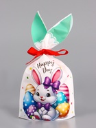 Пакет полиэтиленовый подарочный с ушками «Зайчата», 13?23±1 см (комплект 50 шт) - фото 68180637