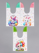 Пакет полиэтиленовый подарочный с ушками «Зайчата», 13×23±1 см - Фото 7