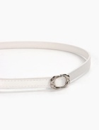 Ремень женский, узкий, 1.4×105 см, металлическая пряжка, белый 10943953