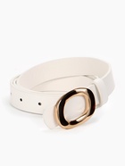 Ремень женский, золотистая пряжка, 2.3×106 см, белый 10943958