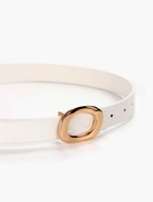 Ремень женский, золотистая пряжка, 2.3×106 см, белый 10943958