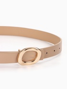 Ремень женский, золотистая пряжка, один прокол, 2.3×105 см, бежевый 10943959