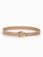 Ремень женский, золотистая пряжка, один прокол, 2.3×105 см, бежевый 10943959