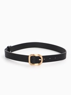 Ремень женский, 2.7×105 см, 1 прокол, золотистая пряжка, чёрный  (артикул 10943961)  большой выбор товаров оптом и в розницу по низким ценам с доставкой