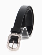 Ремень женский, металлическая пряжка, 2.3×105 см, чёрный - фото 809458715
