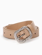 Ремень женский, металлическая пряжка, 2.3×105 см, бежевый 10943969