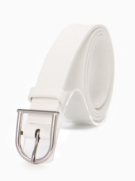 Ремень женский, 1 прокол, металл пряжка, 2.8×105 см, белый