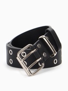 Ремень женский, 3.5×105 см, с люверсами, пряжка металл, чёрный - Фото 2