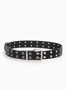 Ремень женский, 3.5×105 см, с люверсами, пряжка металл, чёрный - Фото 5