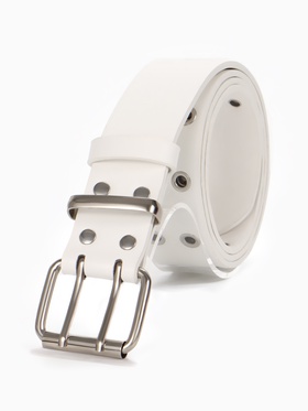 Ремень женский, 3.5×105 см, с люверсами, пряжка металл, белый