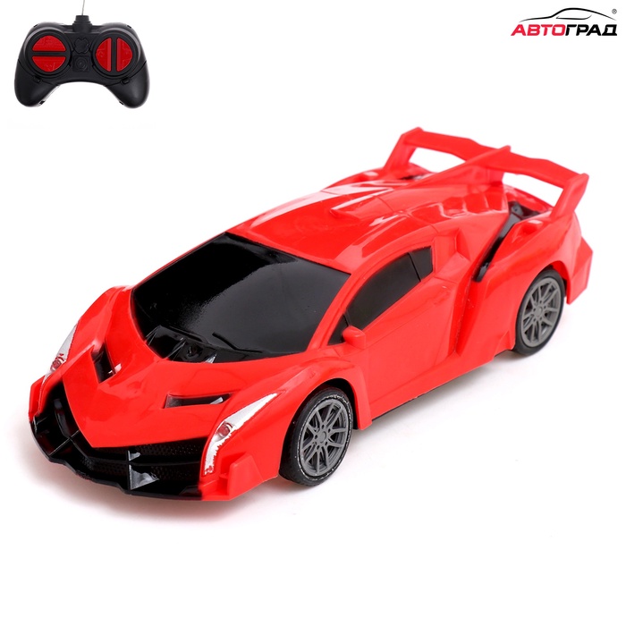 УЦЕНКА АВТОГРАД Машина радиоуправляемая «Уличные гонки», 1:20, свет, работает от батареек, красная - Фото 1
