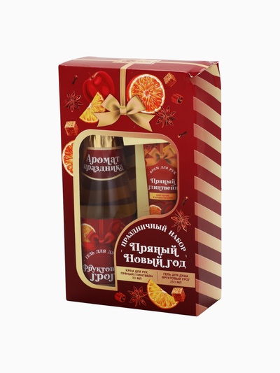 УЦЕНКА Набор «Пряный Новый год», гель для душа во флаконе шампанское и крем для рук