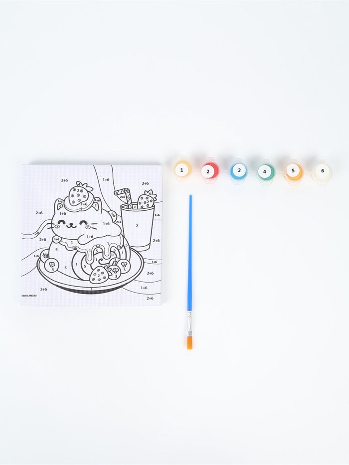 Картина по номерам «Маленький гурман», 15×15 см