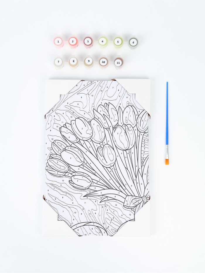 Картина по номерам «Нежность тюльпанов», 20×30 см