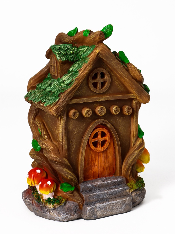 Садовый фонарь «Сказочный дом», 20×10×16 см, полистоун - Фото 1