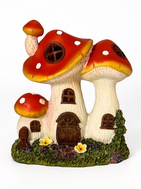 Садовый фонарь «Грибной дом», 20×10×16 см, полистоун 10919481