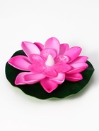 Садовый светильник для водоёмов «Лотос», 10×13×15 см, на батарейке, розовый - фото 809458845