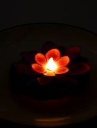 Садовый светильник для водоёмов «Лотос», 10×13×15 см, на батарейке, фиолетовый - фото 809458852