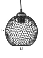 Светильник подвесной 10266/1, 1хE27, 40 Вт, чёрный - фото 68180825