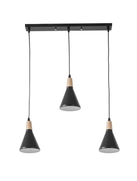 Светильник подвесной 10286/3, 3хE27, 40Вт, чёрный