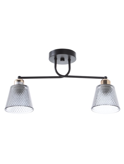 Люстра 12197/2, 2хE27, 40 Вт, чёрный/серый