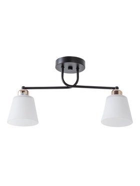 Люстра 12197/2, 2хE27, 40Вт, чёрный/белый