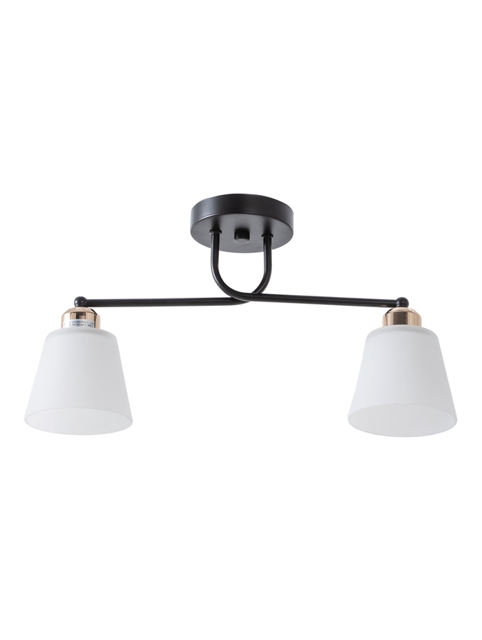 Люстра 12197/2, 2хE27, 40Вт, чёрный/белый