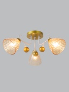 Люстра 12233/3, 3хE27, 60 Вт, золото/белый - Фото 2