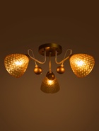 Люстра 12233/3, 3хE27, 60 Вт, золото/белый - Фото 3