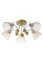 Люстра 12233/5, 5хE27, 60 Вт, золото/белый - Фото 1