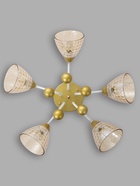 Люстра 12233/5, 5хE27, 60 Вт, золото/белый - фото 809458991