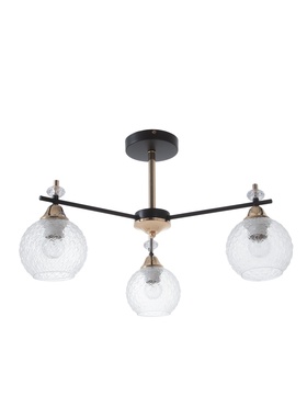 Люстра 12253/3, 3хE27, 60 Вт, кофе/золото