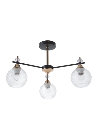 Люстра 12253/3, 3хE27, 60 Вт, кофе/золото