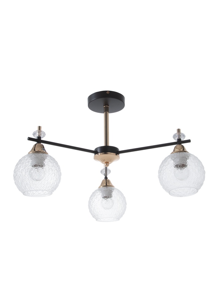 Люстра 12253/3, 3хE27, 60 Вт, кофе/золото - Фото 1