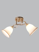 Люстра 13210/2, 2хE27, 40 Вт, белый/золото  (артикул 10975983)  большой выбор товаров оптом и в розницу по низким ценам с доставкой