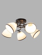 Люстра 20137/5, 5хE27, 60 Вт, чёрный/белый  (артикул 10975989)  большой выбор товаров оптом и в розницу по низким ценам с доставкой