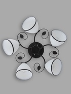 Люстра 20137/5, 5хE27, 60 Вт, чёрный/белый  (артикул 10975989)  большой выбор товаров оптом и в розницу по низким ценам с доставкой