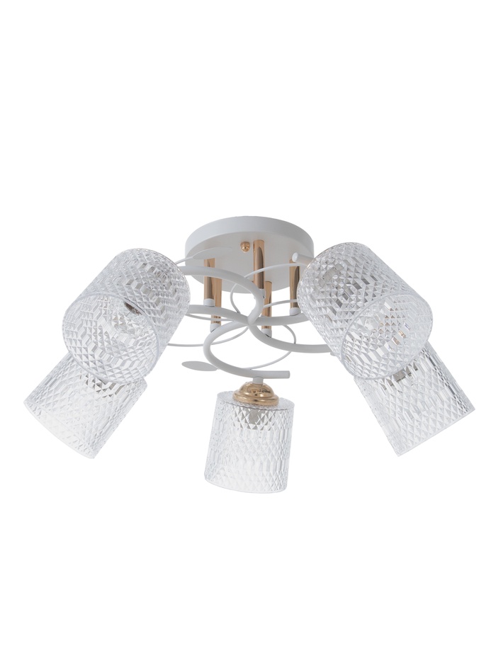 Люстра 20140/5, 3хE27, 60 Вт, белый/золото