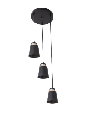 Светильник подвесной 30136/3, 3хE27, 40Вт, чёрный