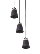 Светильник подвесной 30136/3, 3хE27, 40 Вт, чёрный - фото 68181054