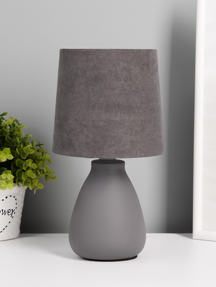 Лампа настольная G32164/1T, 1хE14, 40 Вт, серая - Фото 1